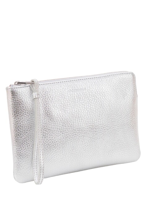 ALIAS Pochette in pelle martellata SILVER - Borse Donna