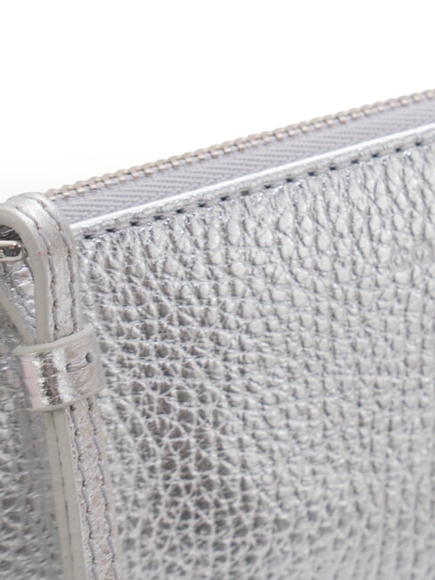 ALIAS Pochette in pelle martellata SILVER - Borse Donna