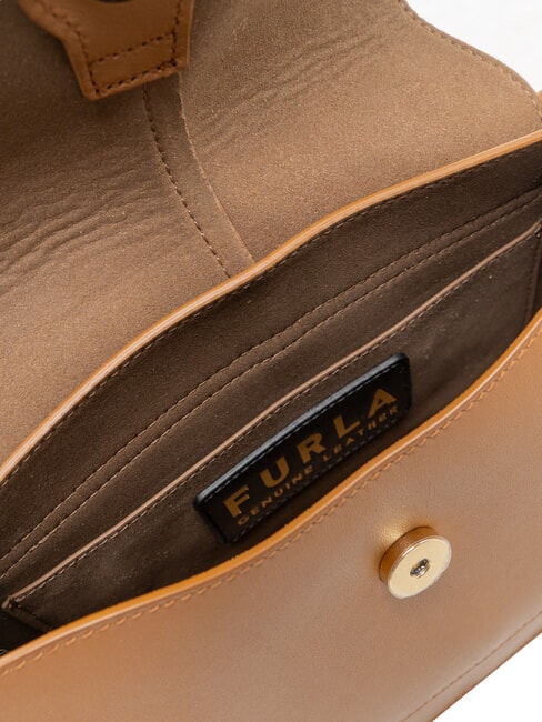 FLOW M Borsa a mano in pelle tabacco - Borse Donna