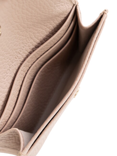 METALLIC SOFT Portacarte in pelle martellata rosette - Portafogli Donna