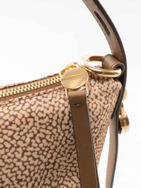 PRIVE Borsa Hobo a spalla beige brown - Borse Donna