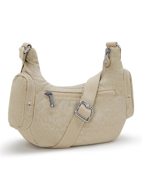 RIKKA MINI Borsetta a tracolla signature beige embossed - Borse Donna
