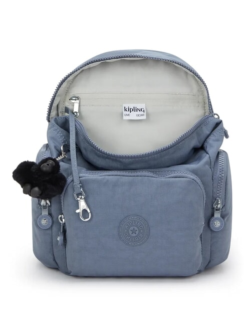 CITY ZIP MINI Zaino piccolo con flap blue stone - Borse Donna