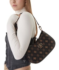 GUESS EMELIE LOGO Borsa a spalla espresso logo - Borse Donna - 5