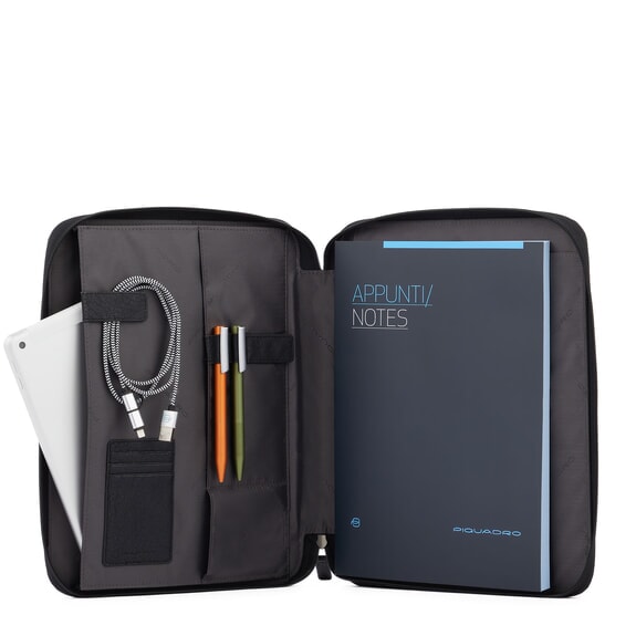 BRIEF ECOLOGICA Portablocco in tessuto riciclato Nero - Porta tablet & Organizer