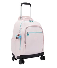 KIPLING NEW ZEA Zaino trolley con carrello sea pink metallic - Zaini con carrello - 3
