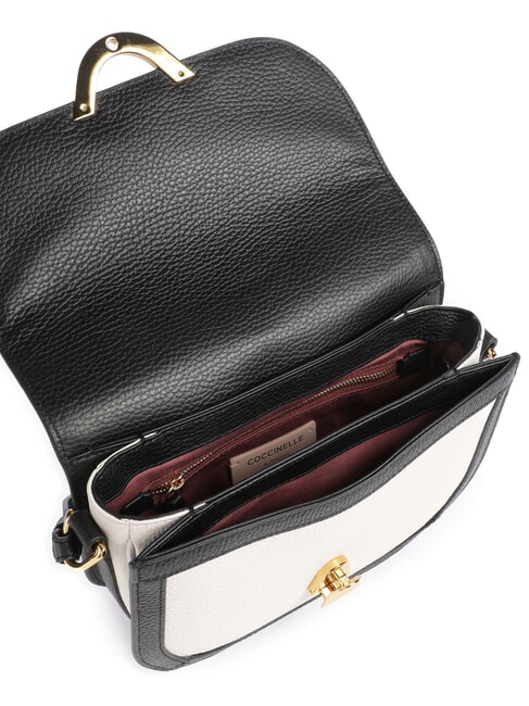 CAMPIONARIO - DEW BICOLOR Mini Bag a tracolla, in pelle blanco/noir - Borse Donna