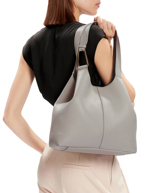 CAMPIONARIO - BRUME Borsa a spalla, in pelle light grey - Borse Donna