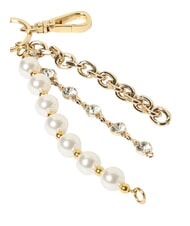 LOVE MOSCHINO CHARMS Portachiavi con logo metallico bianco - Portachiavi - 2