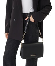 LOVE MOSCHINO CHUNKY TAB Borsa a spalla Nero - Borse Donna - 2