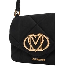 LOVE MOSCHINO EMBOSSED Borsa mini a mano, con tracolla Nero - Borse Donna - 5