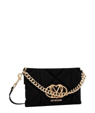 LOVE MOSCHINO EMBOSSED Pochette con catena Nero - Borse Donna - 3