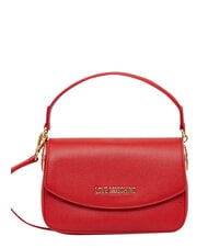 LOVE MOSCHINO CHUNKY TAB Borsa con flap e tracolla ROSSO - Borse Donna - 3