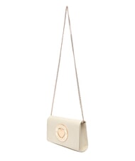 LOVE MOSCHINO SMART DAILY Pochette con tracolla metallica avorio - Borse Donna - 3