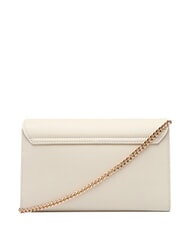 LOVE MOSCHINO SMART DAILY Pochette con tracolla metallica avorio - Borse Donna - 4