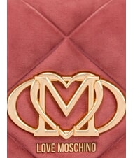 LOVE MOSCHINO EMBOSSED Borsa a spalla, doppia portabilit&agrave; rosa antico - Borse Donna - 5