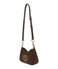 LOVE MOSCHINO EMBOSSED Borsa a spalla, con tracolla cioccolato - Borse Donna - 4