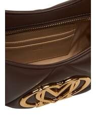 LOVE MOSCHINO EMBOSSED Borsa a spalla, con tracolla cioccolato - Borse Donna - 6