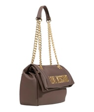 LOVE MOSCHINO BOLD LOVE HAMMERED  Borsa a spalla / a tracolla cioccolato2 - Borse Donna - 4