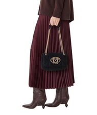 LOVE MOSCHINO EMBOSSED Borsa mini a spalla, con catena Nero - Borse Donna - 2