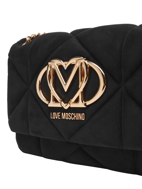 EMBOSSED Borsa mini a spalla, con catena Nero - Borse Donna