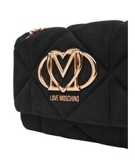 LOVE MOSCHINO EMBOSSED Borsa mini a spalla, con catena Nero - Borse Donna - 5