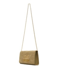 LOVE MOSCHINO PATCHY Pochette con catena sabbia - Borse Donna - 4
