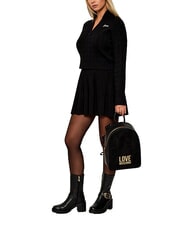 LOVE MOSCHINO PATCHY Zaino con logo Nero - Borse Donna - 2