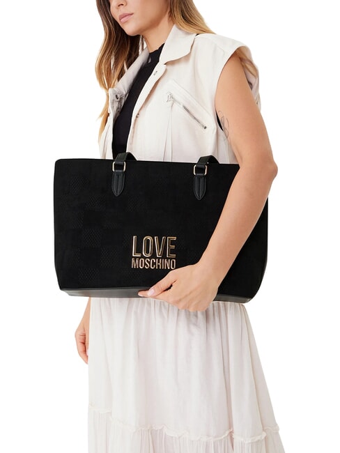 PATCHY Borsa shopping, a spalla Nero - Borse Donna