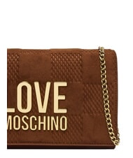 LOVE MOSCHINO PATCHY Pochette con catena cammello2 - Borse Donna - 5