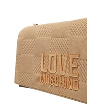 LOVE MOSCHINO PATCHY Borsa a spalla, con catena sabbia - Borse Donna - 5