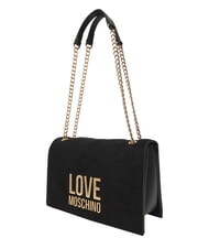 LOVE MOSCHINO PATCHY Borsa a spalla, con catena Nero - Borse Donna - 3