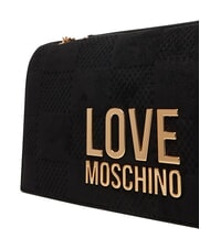 LOVE MOSCHINO PATCHY Borsa a spalla, con catena Nero - Borse Donna - 5