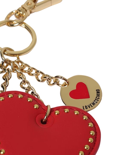 CHARMS Portachiavi con logo metallico nero/rosso/nero - Portachiavi