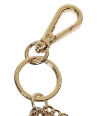 LOVE MOSCHINO CHARMS Portachiavi con logo metallico nero/rosso/nero - Portachiavi - 3