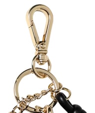 LOVE MOSCHINO CHARMS Portachiavi con logo metallico nero/rosso/nero - Portachiavi - 4