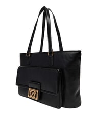 LOVE MOSCHINO EMBOSSED Borsa shopping, doppia portabilit&agrave; Nero - Borse Donna - 4