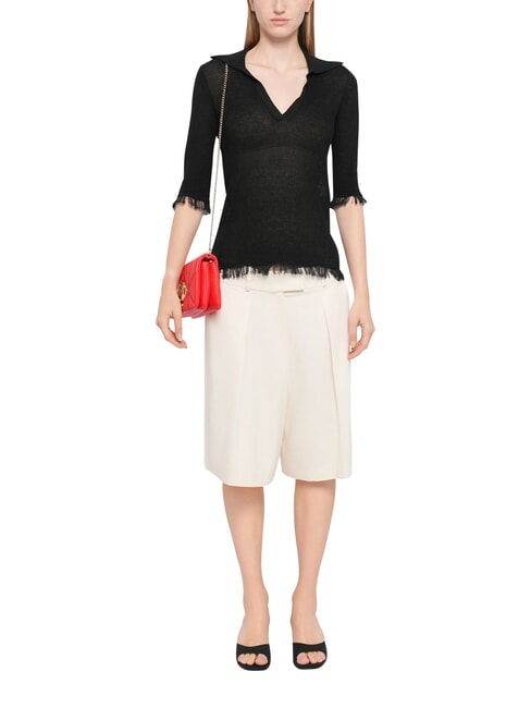 EMBOSSED Borsa mini a spalla, con catena ROSSO - Borse Donna