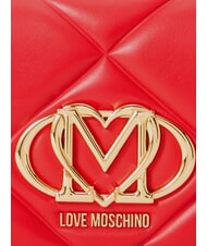 LOVE MOSCHINO EMBOSSED Borsa mini a spalla, con catena ROSSO - Borse Donna - 6