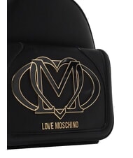 LOVE MOSCHINO LOGO Zaino con tasca frontale Nero - Borse Donna - 3