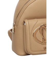 LOVE MOSCHINO LOGO Zaino con tasca frontale beige - Borse Donna - 4
