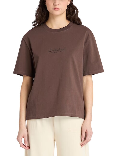 LUSH COMFORT T-Shirt in cotone chocolate - T-shirt e Top Donna