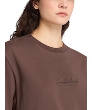 TIMBERLAND LUSH COMFORT T-Shirt in cotone chocolate - T-shirt e Top Donna - 5