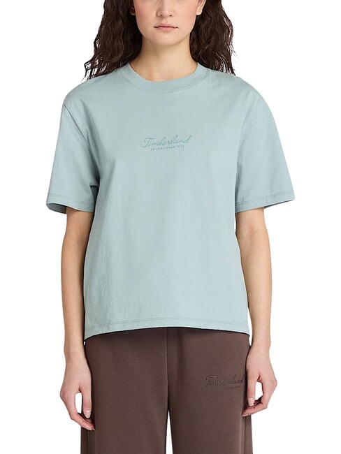 LUSH COMFORT T-Shirt in cotone silver blue - T-shirt e Top Donna