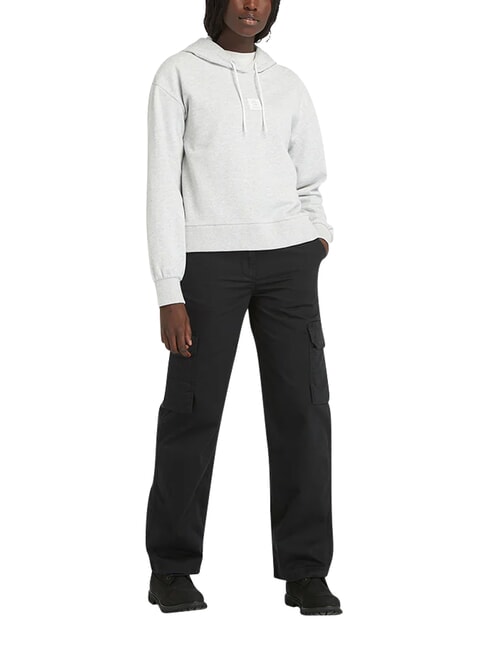 STACK LOGO Felpa con cappuccio light grey melange - Felpe Donna