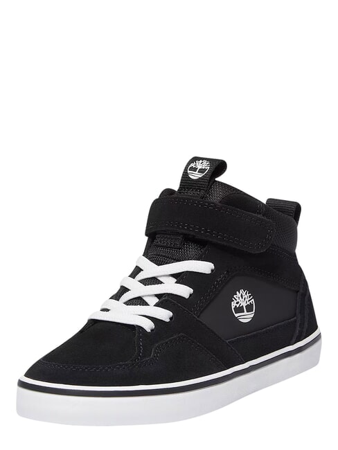STONE JUMP MID Sneakers misto pelle black suede - Scarpe Bambino