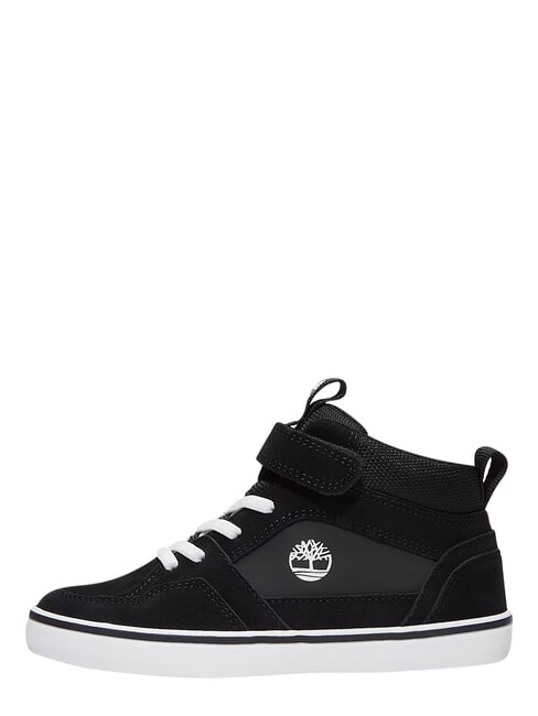 STONE JUMP MID Sneakers misto pelle black suede - Scarpe Bambino