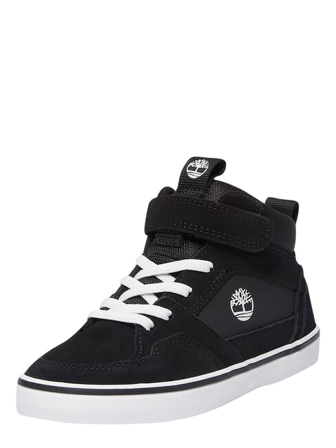 STONE JUMP MID Sneakers misto pelle black suede - Scarpe Bambino