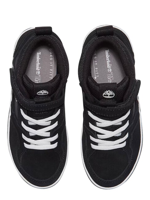 STONE JUMP MID Sneakers misto pelle black suede - Scarpe Bambino