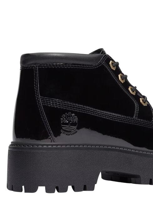 STONE STREET Stivaletto waterproof, in pelle black patent leather - Scarpe Donna